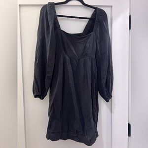 J. Crew Black Cotton Babydoll Dress
